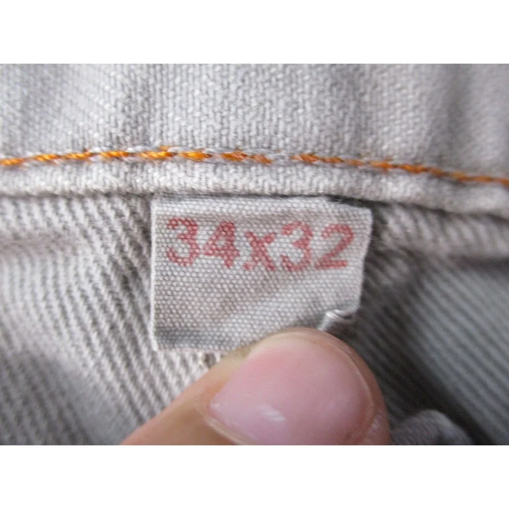 Banana Republic‎ Mens Straight Fit Gray Twill Pants Jeans 34x32